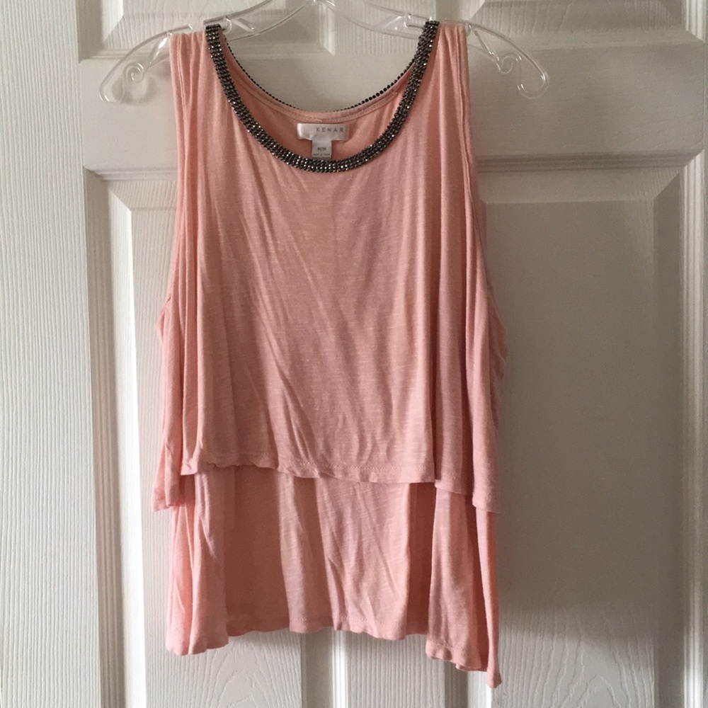 Kenar Layered Rhinestone Collar Top
